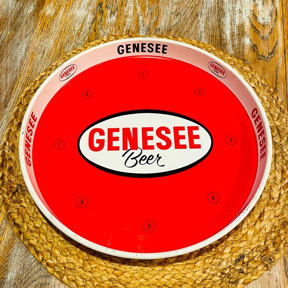 Vintage Genesee Beer Metal Bar Drink Tray🍺